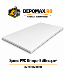 Placa rigida PVC Simopor E Alb 0.4 g/cm3, 3x2030x3050 mm Placa rigida PVC Simopor E Alb 0.4 g/cm3, 3x2030x3050 mm